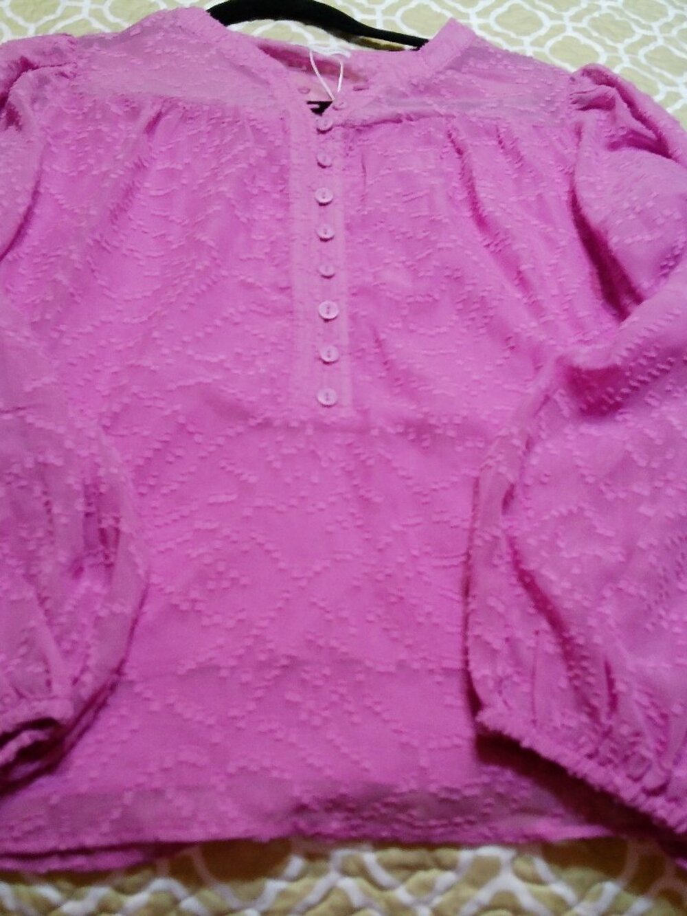 MARY SQUARE PINK BLOUSE LONG SLEEVE NWT SIZE MED